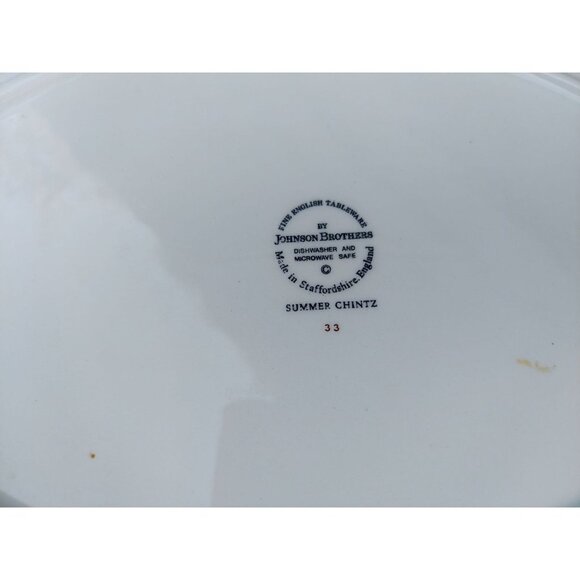 Johnson Bros Summer Chintz 12" Platter VGC - Picture 2 of 2